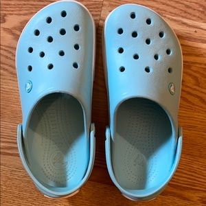 Croc II blue clogs